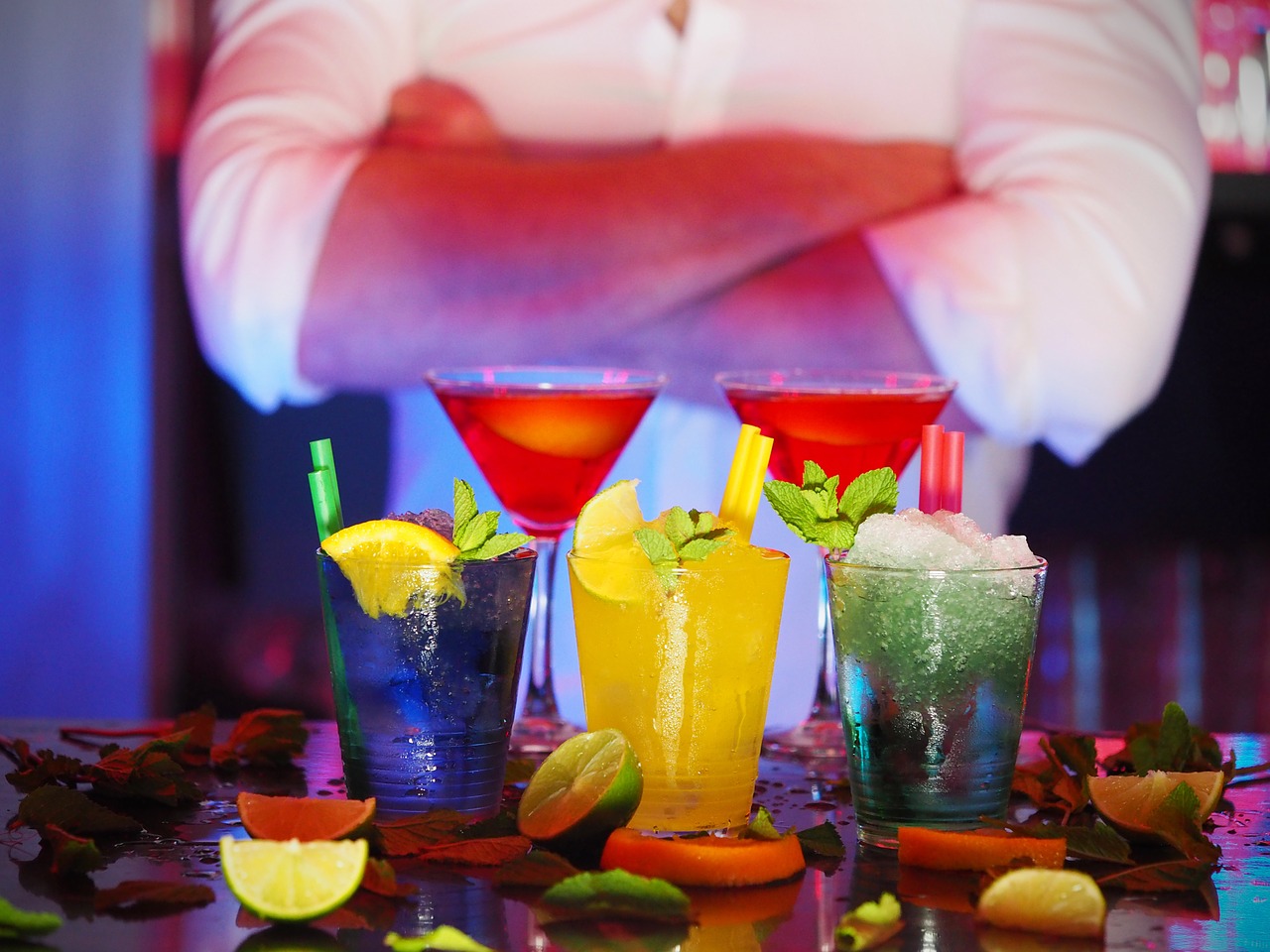 man, bartender, cocktails